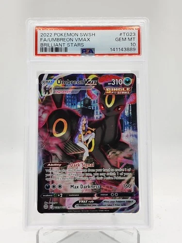 UMBREON VMAX 2022 POKEMON BRILLIANT STARS TRAINER GALLERY #TG23 PSA 10 Q0895