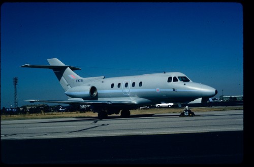 #7550 ORIGINAL K64 AIRCRAFT SLIDE: RAF Hawker Siddeley HS-125-400 XW791