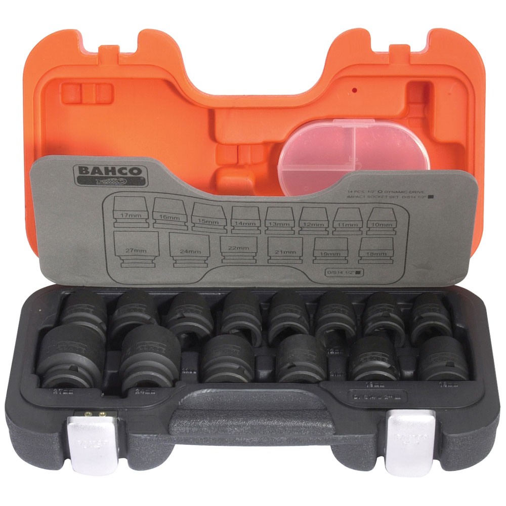 Bahco 1/2in. Drive Standard Impact Socket Set 14 Piece Metric 10 - 27mm - D/S14 - Image 4