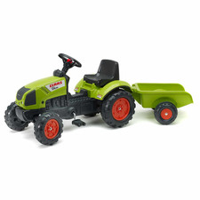 Falk Trettraktor Kinderfahrzeug Spielzeug Claas Arion 410 mit Anhänger ca 130 cm