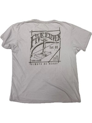 5.11 Tactical Men's Gray T-shirt Size XL Graphic Print Turn & Burn Short Sleeve