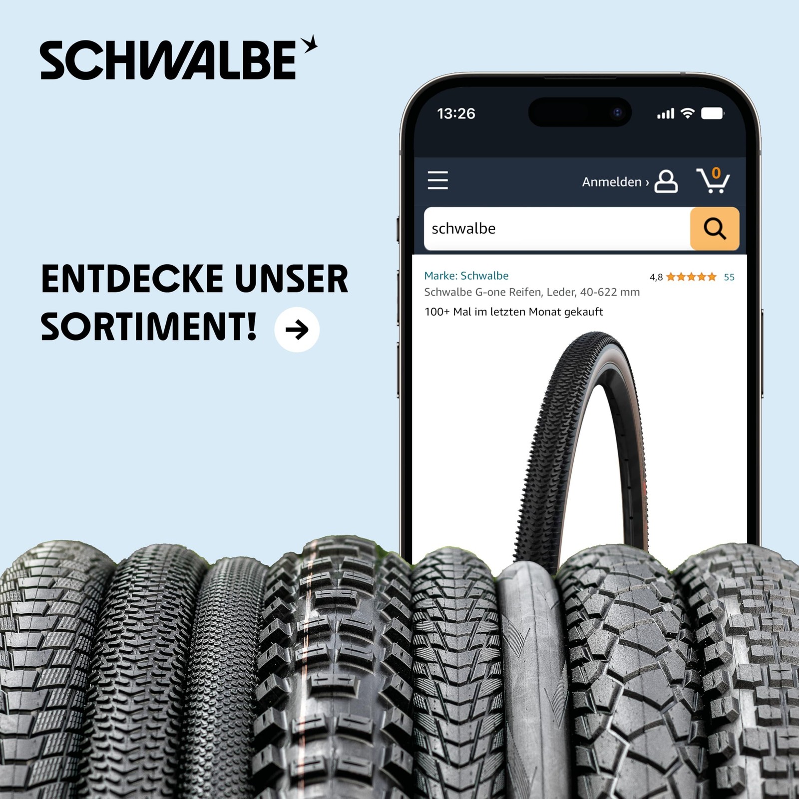 Schwalbe Marathon Plus Tire - 26 x 2, Clincher, Wire,...