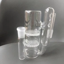 THICK 14mm 90° Glass Dry Ash Catcher Honeycomb Smoking Water Pipe Bong Bubbler