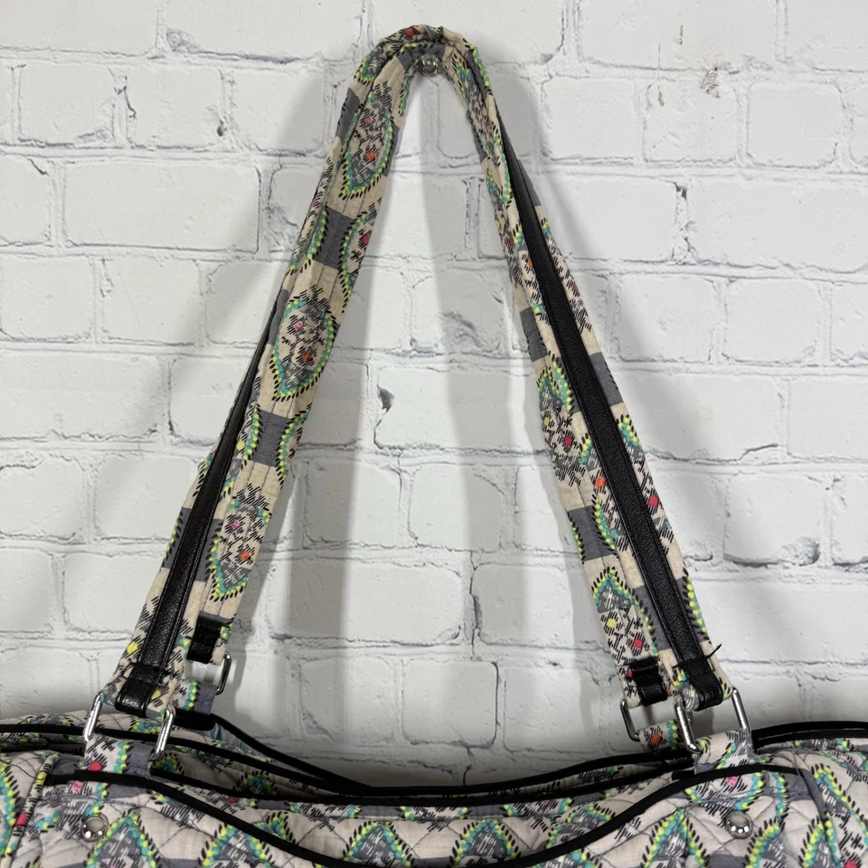 Bolso de Viaje Vera Bradley Grande Floral Acolchado Algodón Hombro Boho Chic Foto 2 de 4