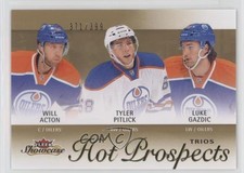 2013 Fleer Showcase Hot Prospects Trios Luke Gazdic Will Acton Tyler Pitlick l7u