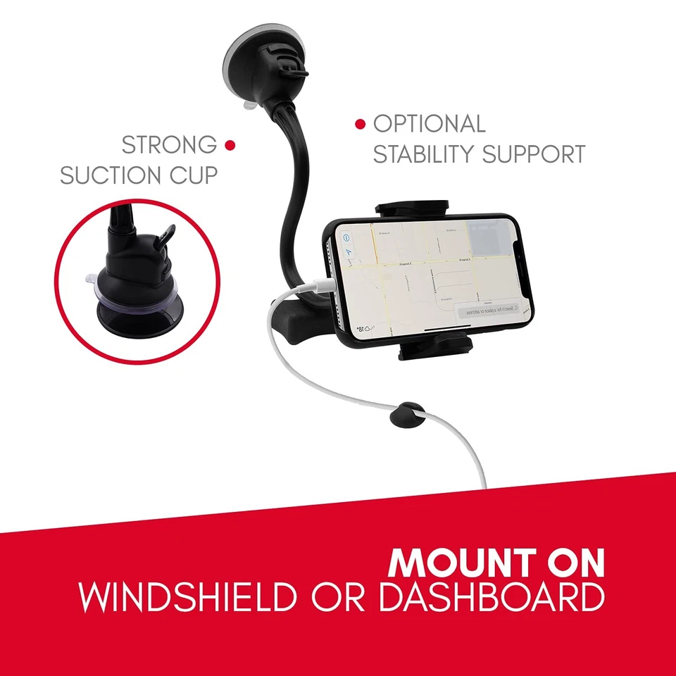 Windshield Phone Mount for Car, Super Strong Suction Cup Phone Holder for Tru... - Image 4 of 4