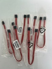 Lot of 6 New SATA Data Cables Red Serial ATA HDD SSD Cable CBL-0061L