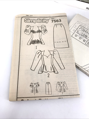 Simplicity Sewing Pattern 7563 Jessica McClintock Dress Sz 18-22 Uncut FF 1981 - Picture 3 of 5