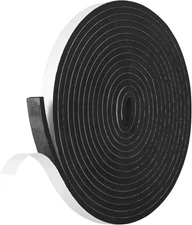 Kikerike Self Adhesive Foam Tape Weatherstrip 1/2In x 1/4In x 16.5Ft High