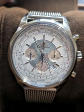 Breitling Transocean Unitime AB0510 World Time Chronograph B05 Mesh Box 46mm