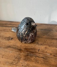 Vintage Studio Pottery Stoneware Bird Robin Shaped Pot Pourri Ornament