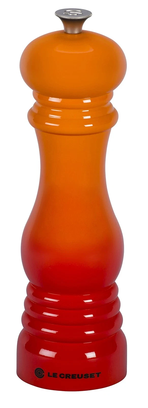 Le Creuset Classic Adjustable Salt Mill Grinder, Chip-Resistant ABS Plastic,