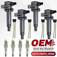 Set of 4 Ignition Coil + Spark Plug UF247 for...