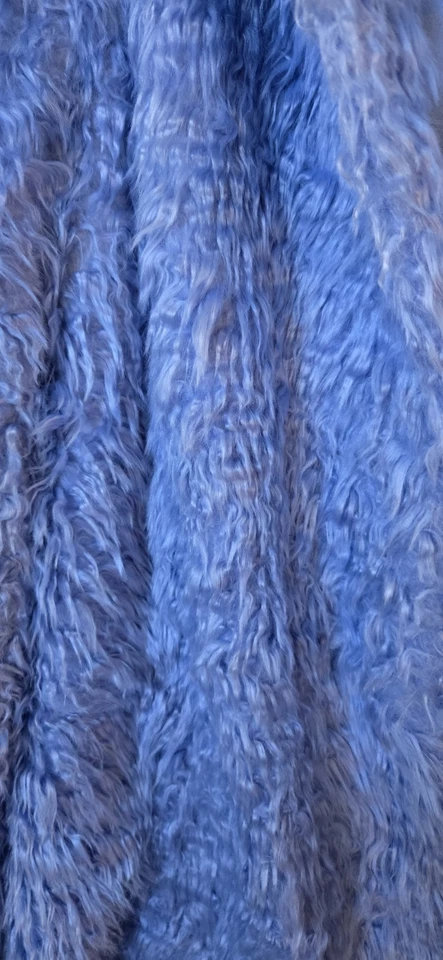 Isaac Mizrahi синий плюшевый уютный куртка с капюшоном пальто размер средний пушистый мягкий - Изображение 4 из 4