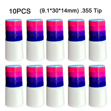 10pcs White Pink Gradient .355 Golf Ferrules For Wedge Shaft Club (9.1*30*14mm)