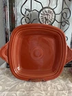 FIESTA WARE MCM Square Serving Tray W/Handles Burnt Orange