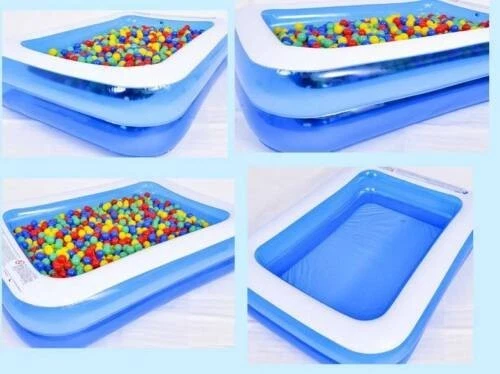 Swimmingpool Pool Blau 262 x 175 x 51 cm Kinder Schwimmbecken Familienpool NEU - Bild 4 von 4
