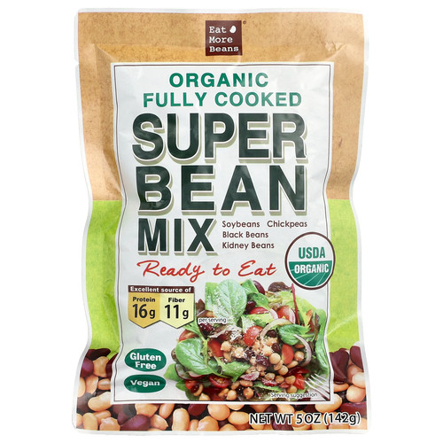 Organic Fully Cooked Super Bean Mix, 5 oz (142 g)
