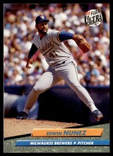 1992 Ultra Edwin Nunez Milwaukee Brewers #387