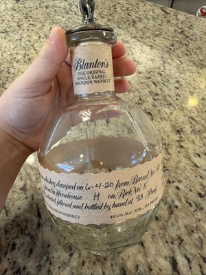 Blanton s 6/4/20 Original Bourbon Whiskey Empty Bottle 750ml - Letter B