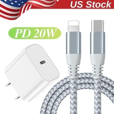 PD 20W Fast Charger USB C Charging Cable for iPhone 14 13 12 11 Pro Max XR SE 8