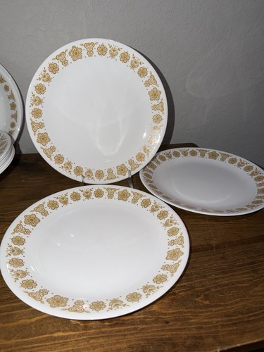 Vintage Schmetterling Gold Corelle Lot Teller Tassen Salz/Pfeffer Teller Schüsseln 58 Teile - Bild 17 von 19
