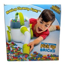 NEW OPEN BOX "Pick Up Bricks" Kids Rechargeable Vacuum For Small Toys Blocks NIB