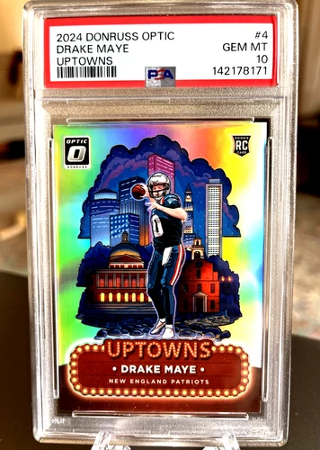 2024 Donruss Optic Drake Maye Uptowns Rookie SSP #4 Patriots PSA 10