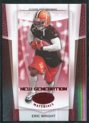 2007 Leaf Certified Materials Mirror Red #163 Eric Wright Rookie Card RC /100
