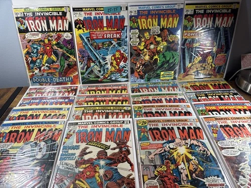 Marvel Comics Iron Man 1973 Comic Book Lot Of 20 Vintage 70s 80s