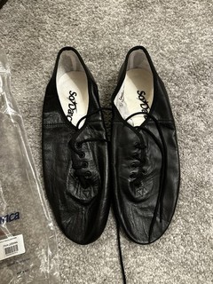 So Danca Black Leather Jazz Shoes Brand New Size 7