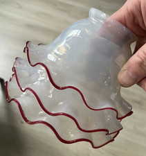 Lot 3 tulipes Verre Opalescent Iridescent Art nouveau