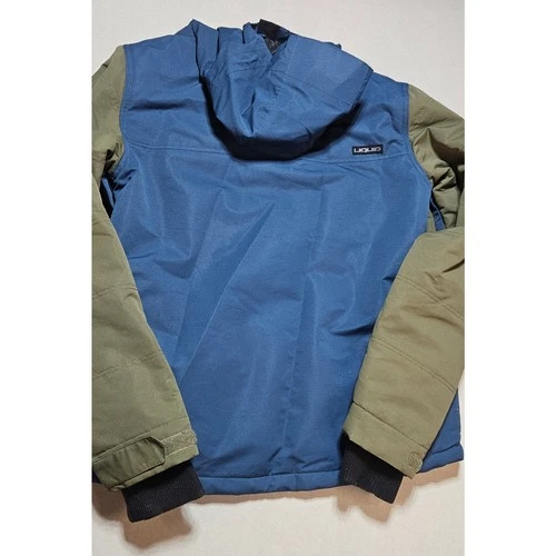 Liquid Mens M Blue Olive Snowboard Ski Jacket Hooded Insulated Winter Coat image 6