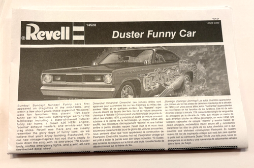 1/24 Revell Plastic Plymouth Duster Funny Car Body and Flashpoint Decal Sheet - Picture 4 of 4