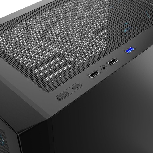 HellCracks Black ATX Tempered , 6 or 3 x 120mm ARGB Fan Incl. 1 x USB3, 2xUSB2 - Picture 41 of 50