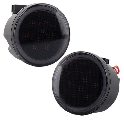 Front Turn Signal Light DRL w/Halo Angel Eyes Fit for Jeep Wrangler JK 2007-2018 - Picture 6 of 10