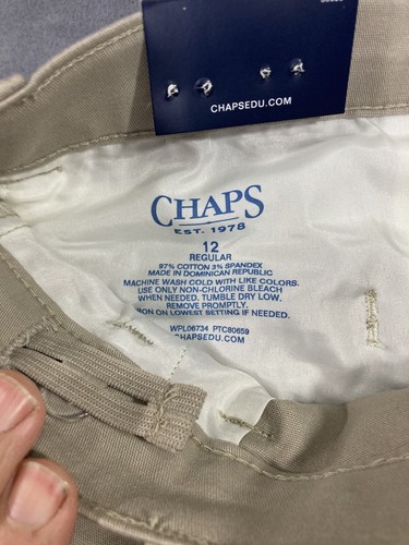 Chaps Boy's Modern Fit Khaki Pants Stetch Adjustable Waist Size 12R NWT - Picture 5 of 10