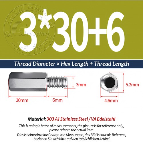 M2-M10 Male-Female Stainless Steel Hex Standoff Screw Spacer Pillar Hex Support - Picture 84 of 180