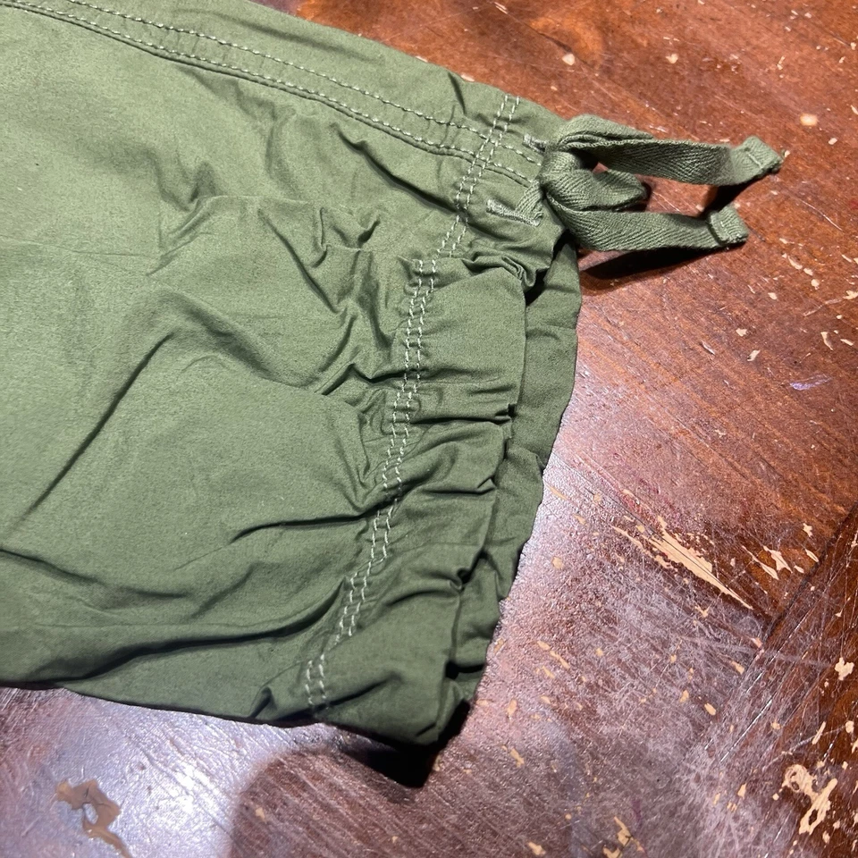 Pantalones capri cargo Y2K Tommy Hilfiger verde granola 3/4 cordón mujer talla 12 Foto 3 de 4