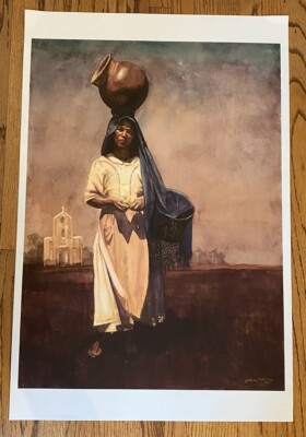 Cheryl Criss  Mujer con Olla  Giclee Print - Watercolor - COA - 30  x 22 