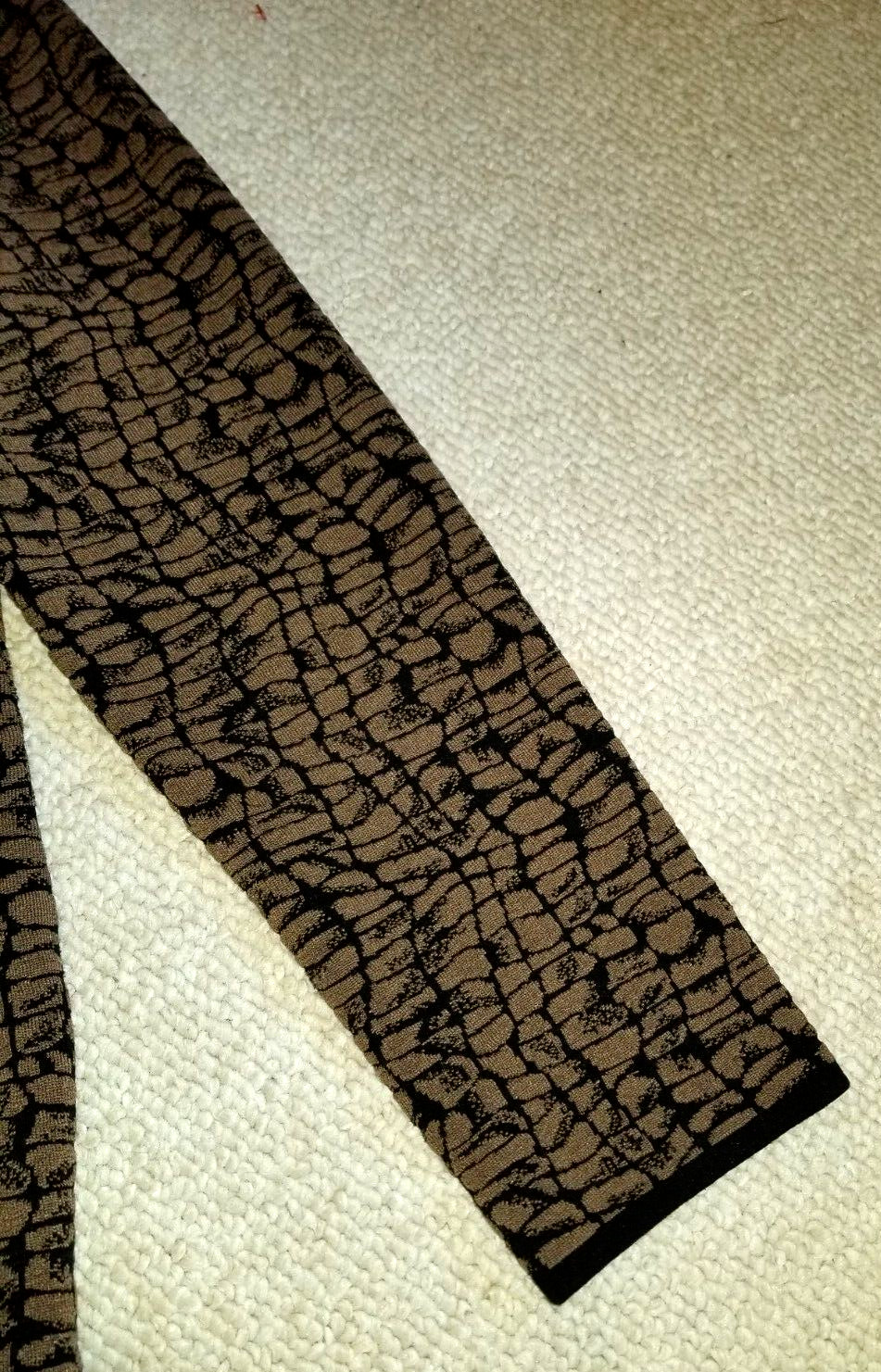 Womens Jacket-MISOOK-brown/black pattern knit but… - image 3