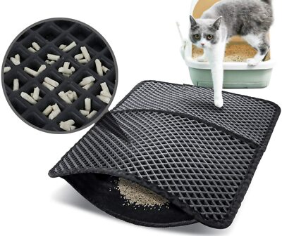Doppellagige Katzentoilette Fallenmatte Wasserdicht Design Leicht zu Reinigen Rutschfest