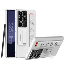 For Samsung Galaxy S25 Ultra S24 S23 Shockproof Case with Hand Strap & Kickstand