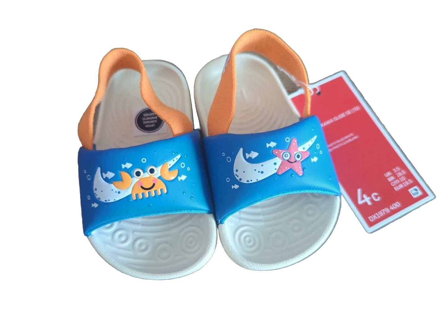 Sandali Nike Kawa Slide SE (TD) blu multicolore taglia 4 neonato