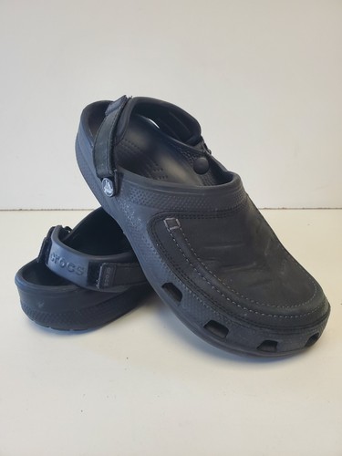 Crocs Yukon Mesa Clogs Black Leather 
