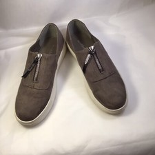 Madden Girl KUDOS Gray Fabric Fashion Sneakers Low Top Zipper Women's Size 8.