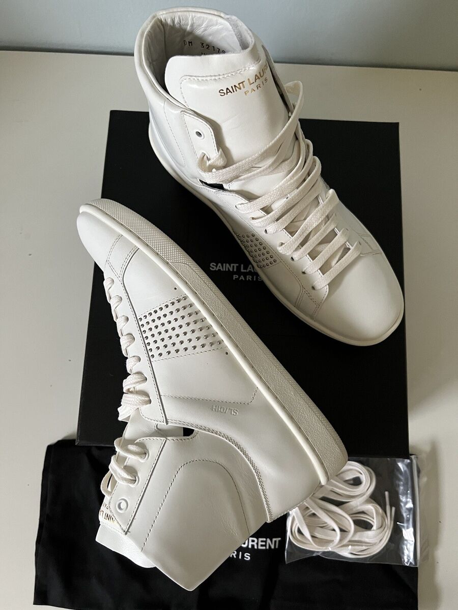 Saint Laurent By Hedi Slimane White Stud High Top Sneakers Saint Laurent By Hedi Slimane White Stud High Top Sneakers