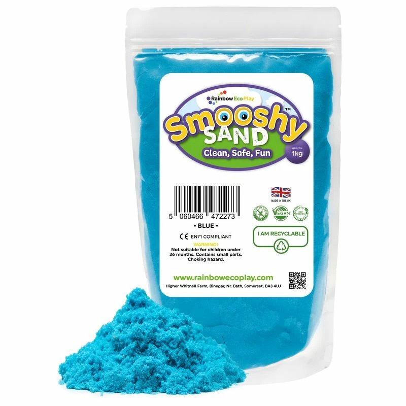 Rainbow Eco Play Sand, Kids, Stocking Filler Sensory Toy, Smooshy Sand 485g, 1kg