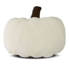 Harvest Beige Pumpkin Sherpa Decorative Pillow, 10.75 in, by Way To Celebrate