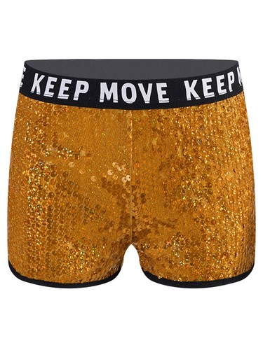 Kids Girls Pants Yoga Shorts Training Bottoms Jazz Costume Sequin Workout Party - Picture 59 of 79